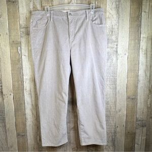 Universal Thread Size 18W Straight LEGO Cropped Gray Corduroy Pants w/5 pockets